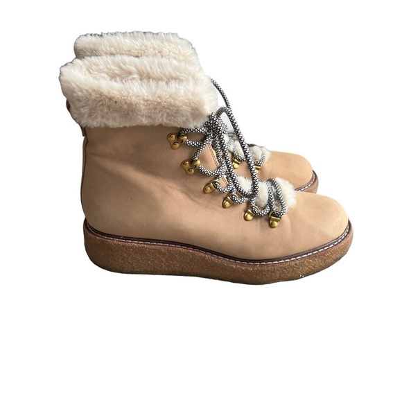 J. Crew - Winter Boots With Wedge Crepe Sole Fur Lined Sz 9 - Picture 1 of 11